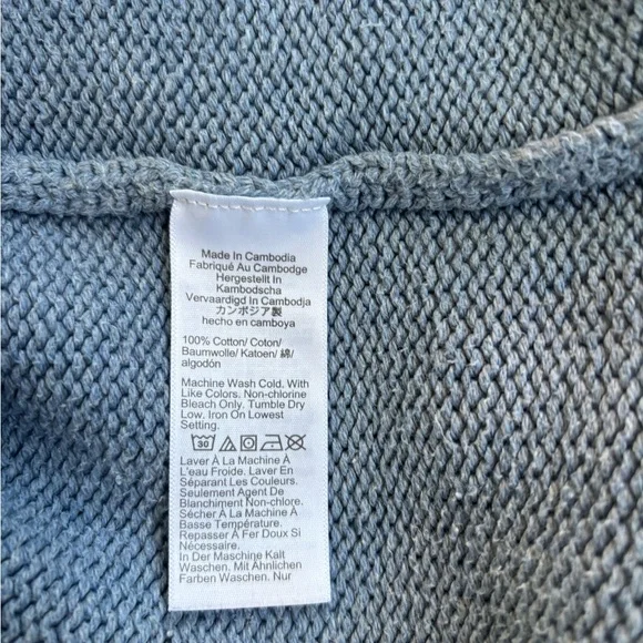 J. Crew Light Blue Roll Neck Cotton Sweater - Picture 7 of 7